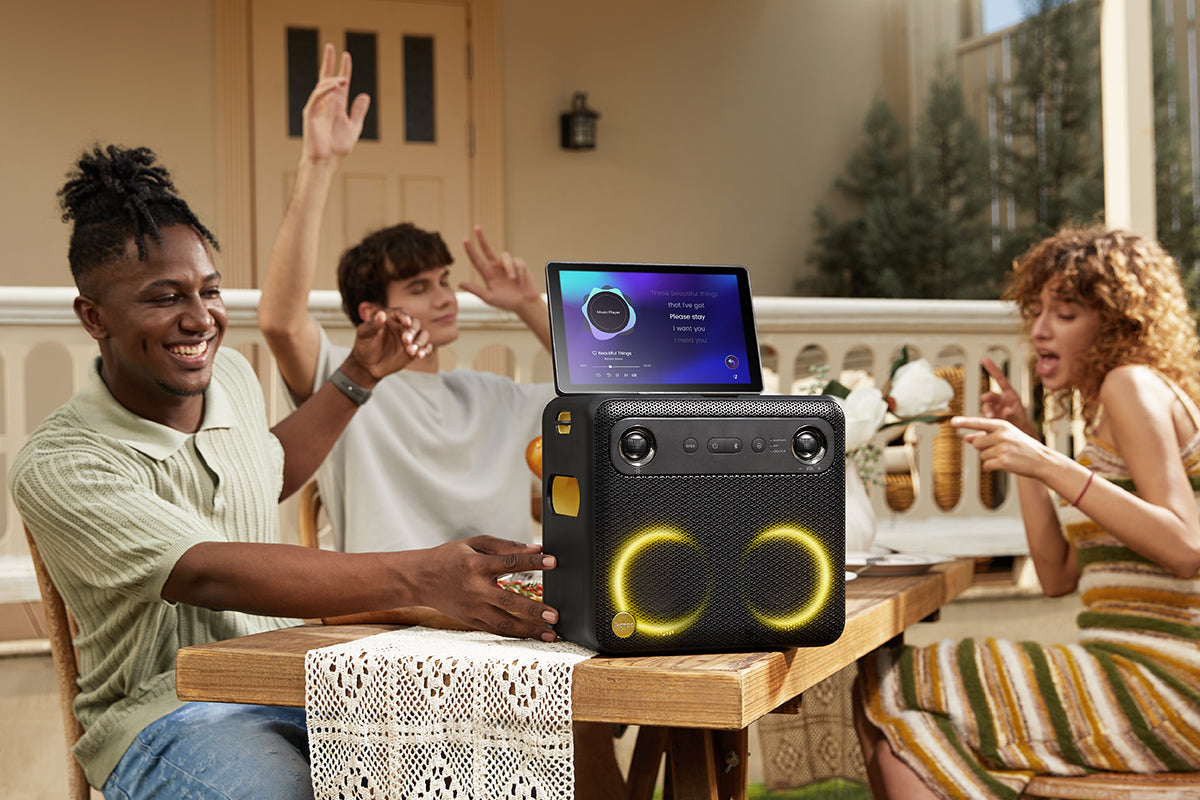 Machine de karaoké portable Ikarao Shell S1 avec connexion Bluetooth pour les fêtes en extérieur