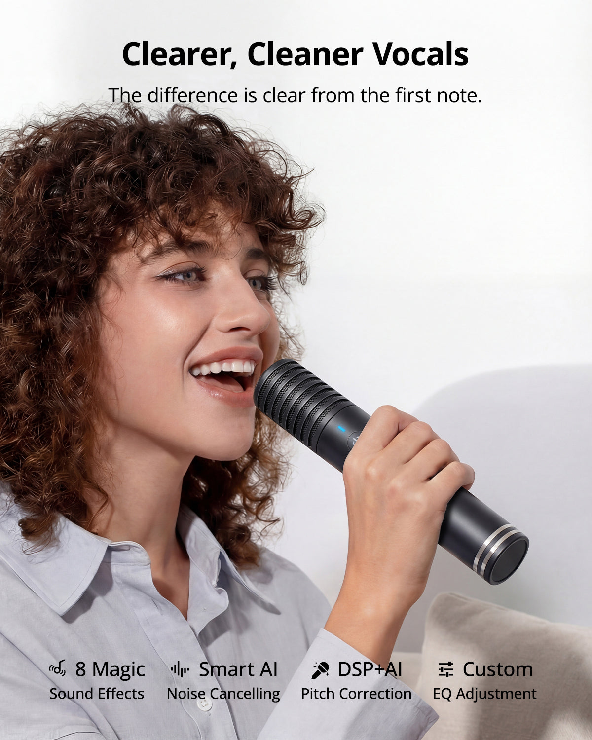 Ikarao Karaoke Machine with Lyrics Display Screen for Adults，Professional Karaoke System with 2 Wireless Mics for TV Home Outdoor Party