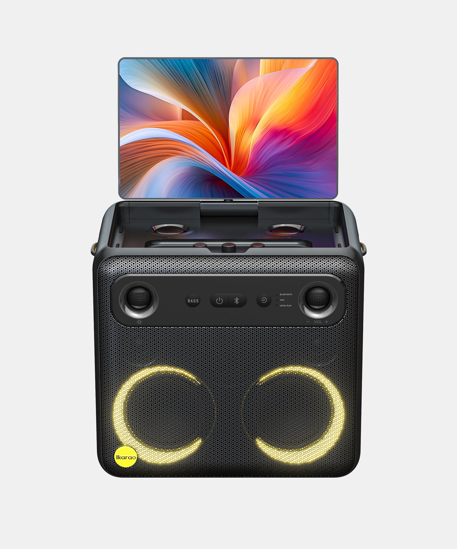 Elevate your karaoke experience with the Ikarao Break X2 karaoke machine featuring a 10.1" tablet display, wireless microphones, and 300W peak power for incredible sound quality!